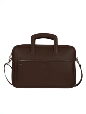Brown Leatherette Laptop bag