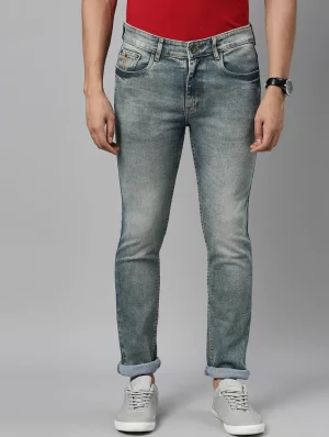 Blue Denim Heavy Washed Jeans