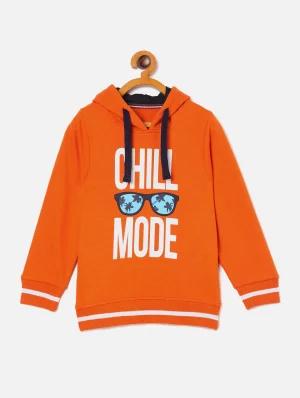 Orange Fleece Sweatshirt