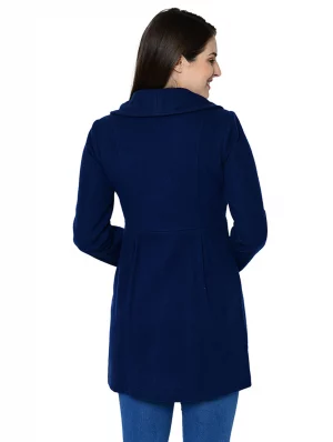 Long Sleeved Wool Trench Coat